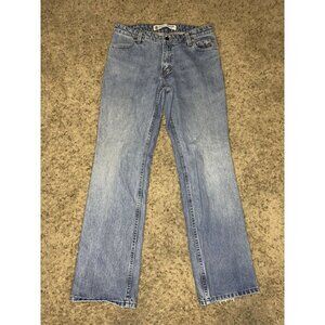 HARLEY DAVIDSON Womens Bootcut Jeans Denim Biker Moto Sz 8 (31x32) Light Wash